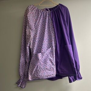 Purple Patterned Two Piece Clown Costume